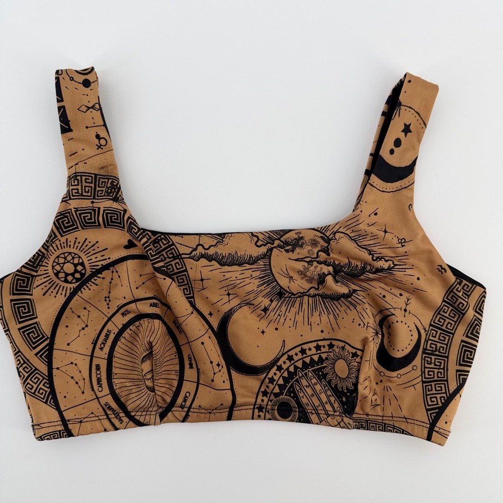 ASOS Design‎ Celestial Astrology Print Bralette Crop Top 34E/F Festival